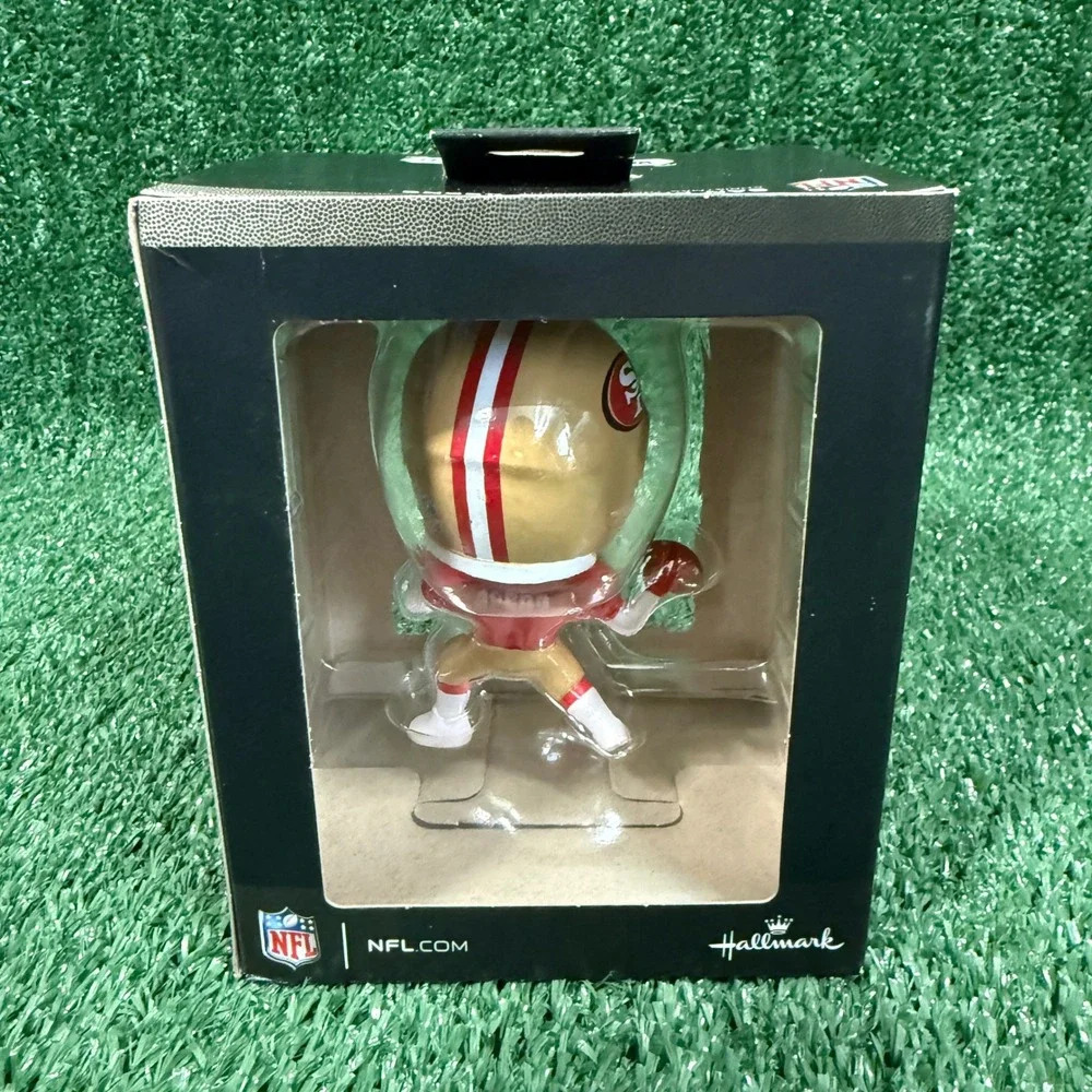 Hallmark NFL San Francisco 49ers Christmas Tree Ornament Wobbles Football Player